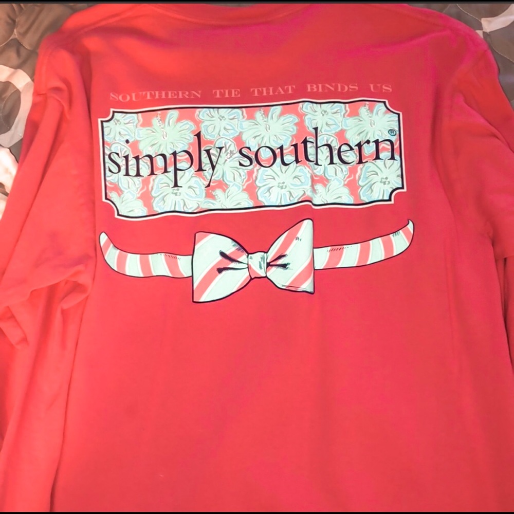 coral long sleeve simply southern shirt!